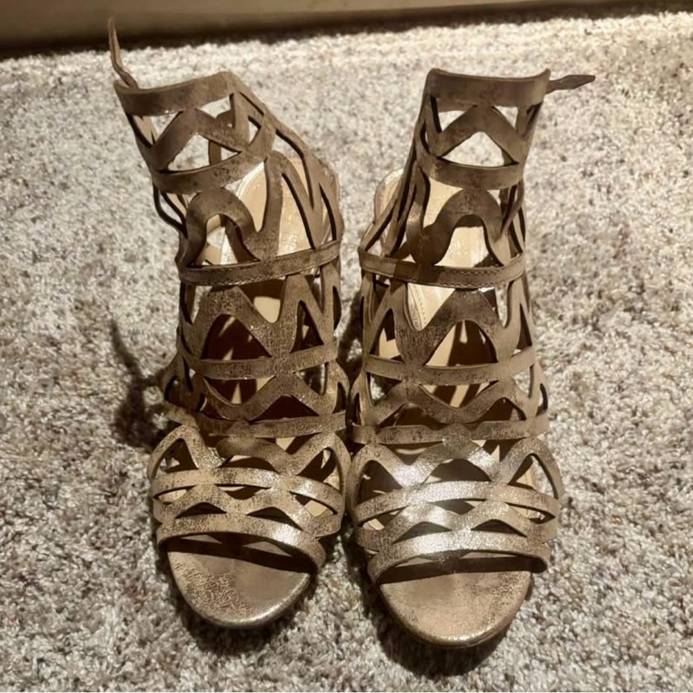 Vince Camuto Gold Strappy Women's Sandals